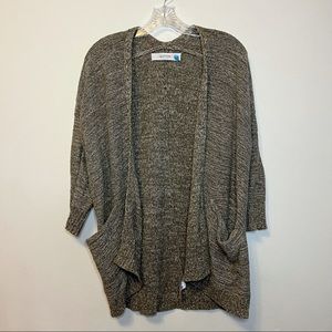 Sparrow Antropologie Green Heathered Drape Cardigan